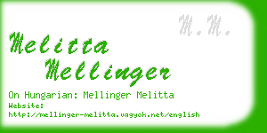 melitta mellinger business card